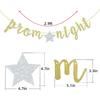 Prom Night Banner, Gold Glitter High School Prom Letter Banner, Prom Photo Prop, Prom, Graduation, Birthday Decoration (Gold)