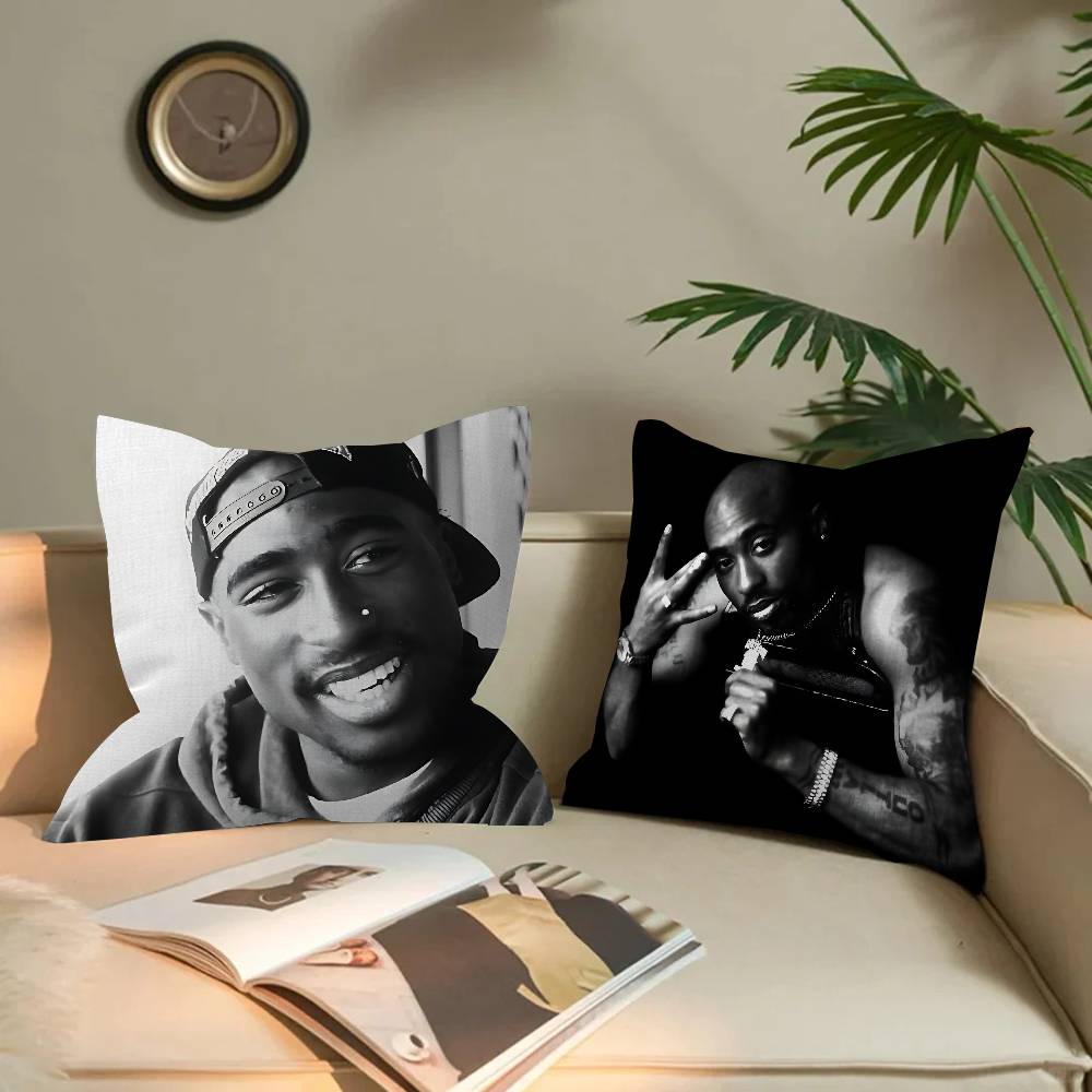 Rapper 2Pac Singer Tupac Cushion Cover Pillow Cover Decor Pillowcase Printed Cushion Case For Couch