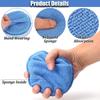 1/2/3Pcs 5-inch Round Car Waxing Polish Sponges Microfiber Wax Applicator Pad with Finger Pocket Polish Pads Car Cleaning Tools