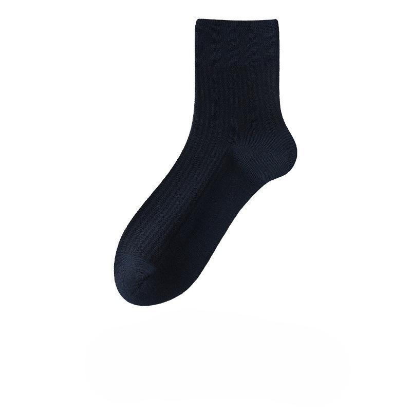 Pure Cotton Socks - Men's Summer Ultra-thin, Open-weave, Breathable Mid-calf Socks, Odor-resistant and Sweat-absorbent Cotton, Bone-free Socks