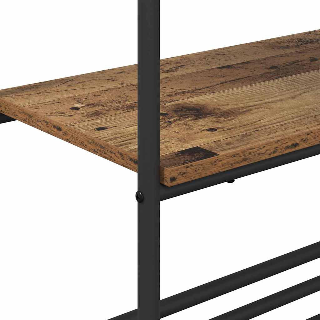 Clothes Rack with Shelf Rustic Wood Look 60 X 30 X 171 Cm Engineered Wood