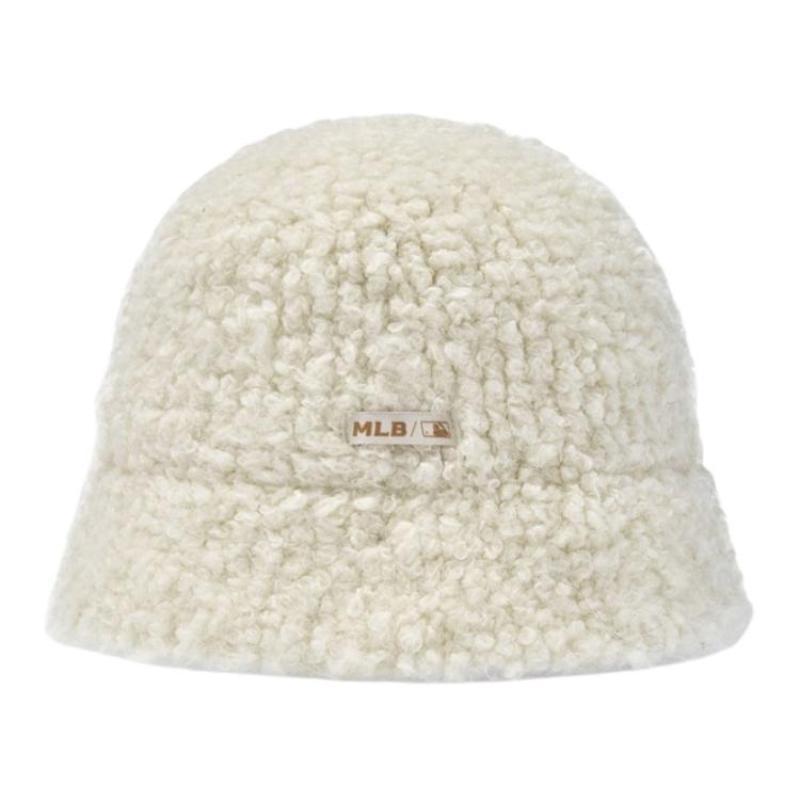 MLB Polyester Bucket Hats Unisex Cream Fashion 3AHTB0156-50CRS