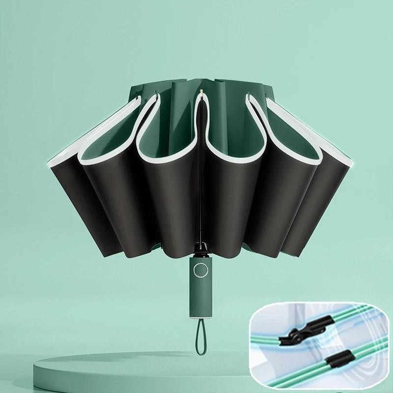 Automatic Reverse Folding Umbrella UV Blocking Sun Umbrella for Men Women 8K/10K 32/40 Bones Windproof Parasol