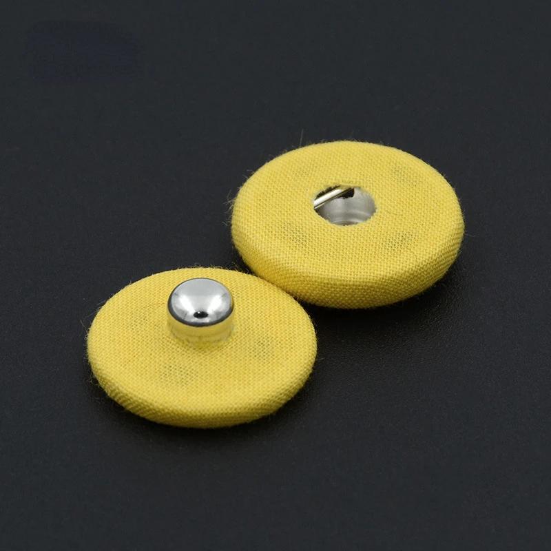 Kovové patentky Knoflíky na stisk Šití Oblečení Příslušenství Zapuštěná přezka Obalená látkou 20 ks 15/18/21/23/25 mm
