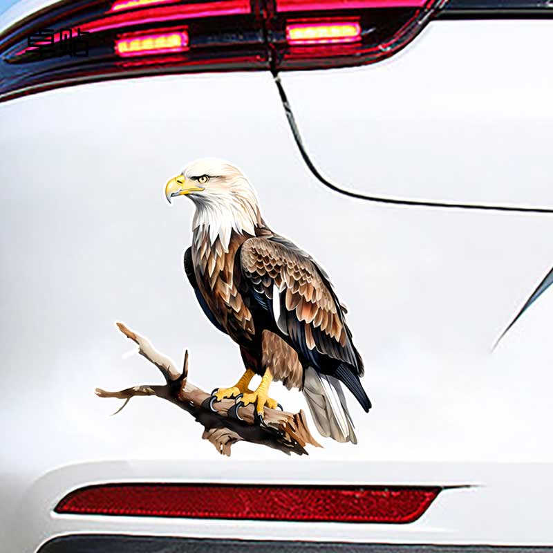 Eagle Standing on a Branch Car Sticker Waterproof Vinyl Decal on Bumper Rear Window Laptop Decal For Car Accessories Y161