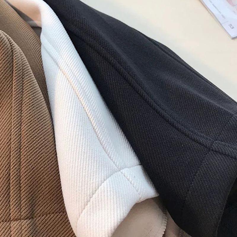 Pants for Women Plus Size Thickened Stretchy Elastic High Waist Long Trousers Solid Colour Fleece Casual Wide Leg Pants