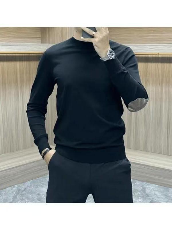 2024 Autumn Men's High-Stretch Knit Long Sleeve Base Layer Shirt