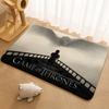Popular TV series G-Game of T-Thrones Floor Mat Floor Mat Soft Flannel Non-Slip Door  Rug for Living Room