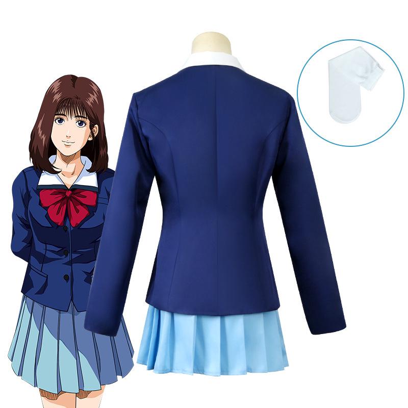 Slam Dunk Akagi Haruko School Uniform Cosplay Set: Women's Pleated Skirt & JK Top