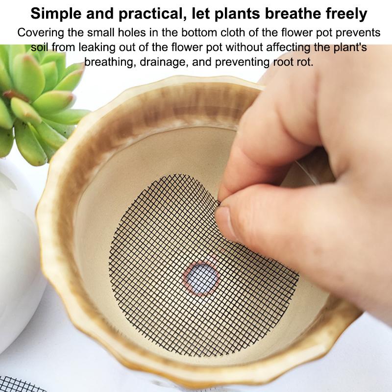 Pot Hole Mesh Pad Mat Grid Round Drainage Hole Screen For Pot Bottom Prevent Soil Loss Anti Bonsai Flower Plant Gardening Tools