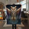 Winged Owl  Print Flannel Blanket, High Quality Comfortable for All Seasons, Home Decor, Warmth and Comfort