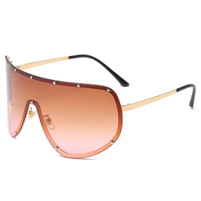 New Steampunk Oversized Sunglasses for Women Trends Punk Y2k Sun Glasses Men Brand Designer Eyewear UV400