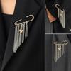 Broche Cœur Chaîne Gland Élégante Minimaliste Épingle de Sûreté Decorative Broche de revers Pour Costume Veste Pull Vêtement Accessoire Bijou