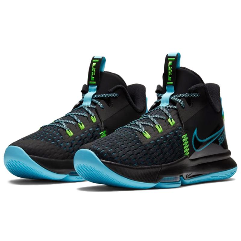 Nike LeBron Witness 5 EP 'Black Light Blue Fury' Sneakers CQ9381-004