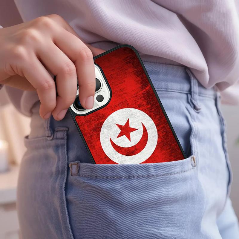 Tunisia Flag Star Symbols Phone Case For iPhone 17 Air 15 16e 14 13 Pro Max Coque 12 11 Pro Max PLUS cover