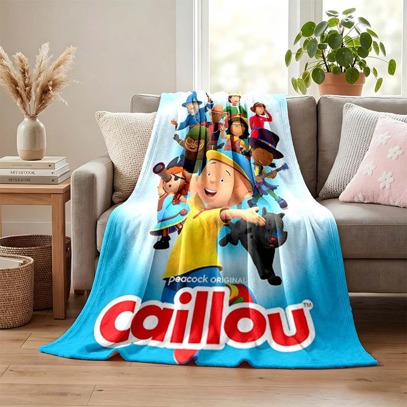 Caillou Blanket Flannel Blanket Soft Cozy Plush Throw for Sofa Bed Lightweight Home Decoration