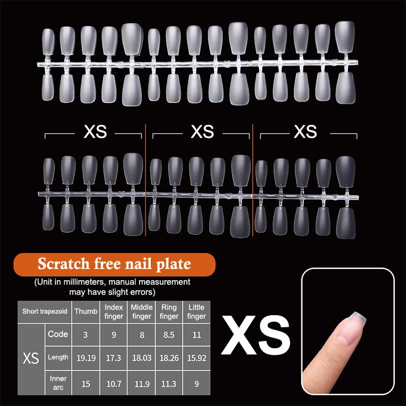 100pcs Press On Nail Tips Full Cover Ultra-Thin False Nails Patches Gel Nails Extension System Clear Fake Nails Art Accessories