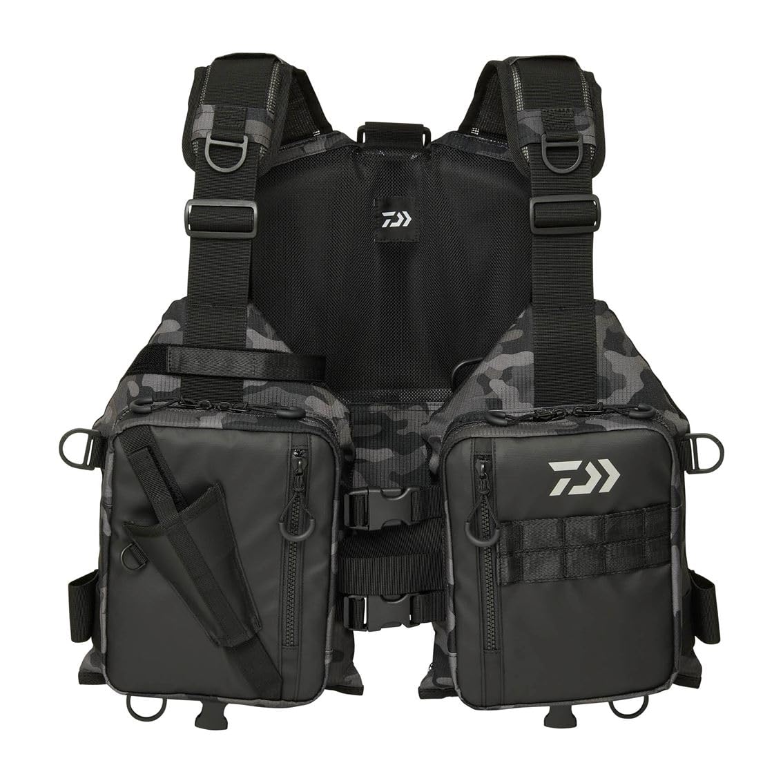 Gilet da Pesca Galleggiante Daiwa Camo Nero Taglia Unica DF-6425