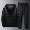 Winter Thick Cotton-padded Jacket Men's Jacket Tide Brand Cotton-padded Jacket Sports Padded Jacket Suit To Keep Warm Two-piece Men