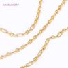 18K Gold Plated Brass Oval Cable Chain High Quality Metal Bulk Chains For Jewelry Making DIY Handmade Jewellery Making Supplies