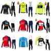 Winter Cycling Kit Thermal Fleece Long Sleeve Jersey Bib Pants Set Road Bike Outdoor Ride