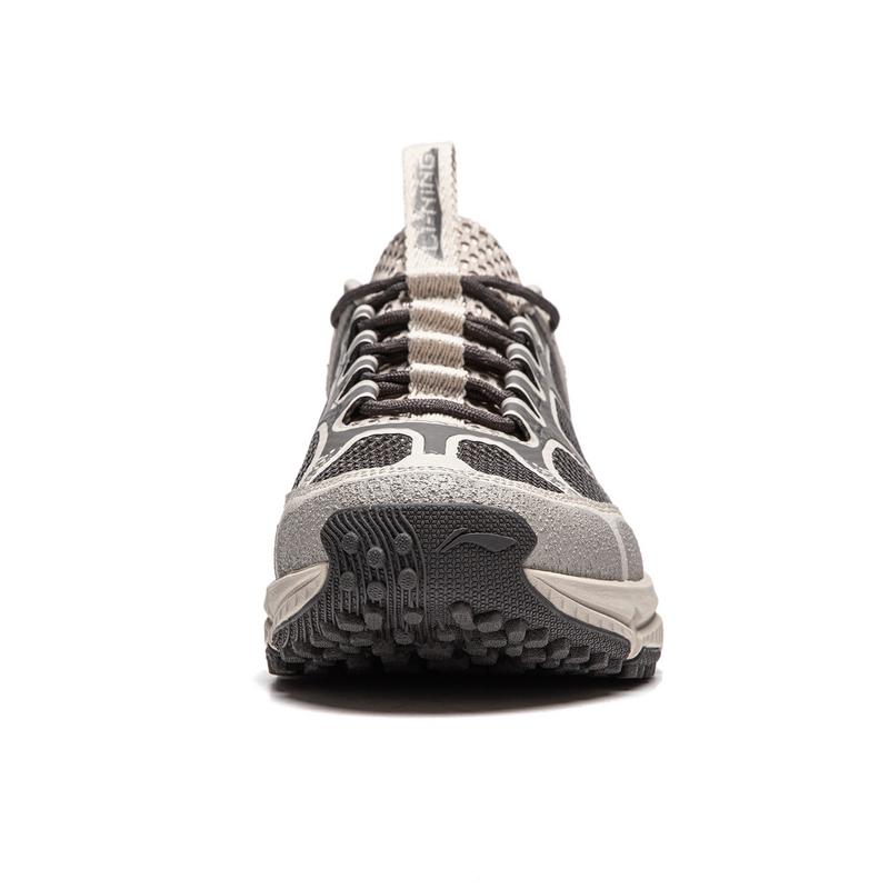 New LiNing CF Tracing Collection, Yijie Lite RT Cushioning, Wear Resistant Low Top Hiking Shoes Men's Gray AHTU003-2