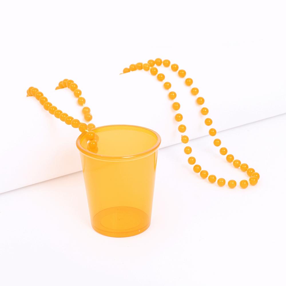 

5Pcs Hanging Bachelorette Party Shot Glasses Colorful Necklace Small Wine Glass Photo Prop 5Pcs Orange