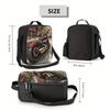 1pc Motorcycle Illustration Insulated Lunch Bag - Waterproof Polyester, Ideal for Camping, Picnics & Outdoor Use