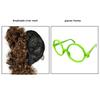 Parrucca Cosplay Film Cartoni Animati per Bambini Costume Vestito Capelli con Montatura Occhiali Mascherata Capelli Corti Ricci Vestire Halloween