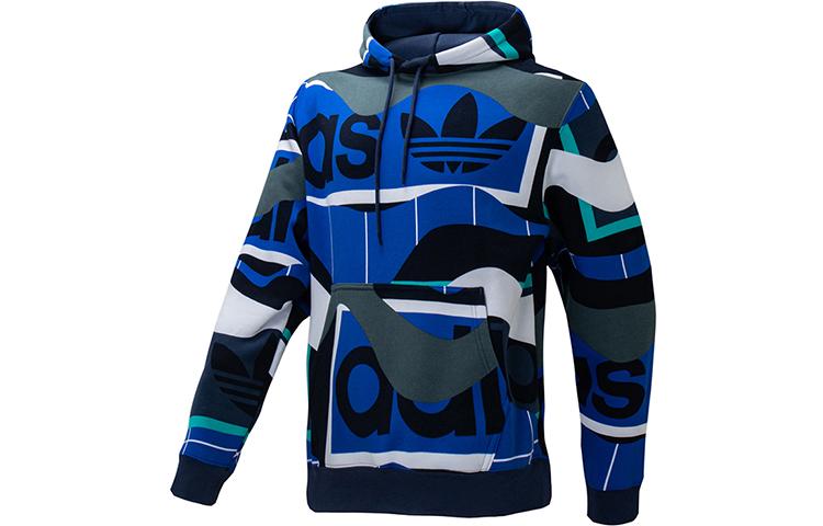 Adidas Originals Sweatshirts Men s Tech Indigo Hooded Thickened Regular FM1569 S