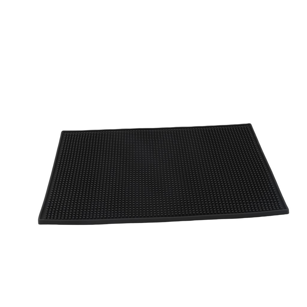 Black Bar Mats Dish Drying Mats for Countertop Anti Slip Cocktail Service Spill Mats for Bartending Home Kitchen