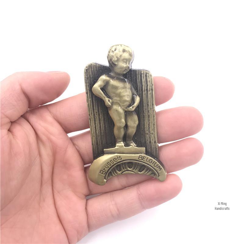 3D Metal Fridge Magnet: USA, England, Italy, Madrid, Dubai, Belgium, India, Israel - High-End Commemorative Collection