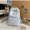 Schoolbag Japanese New High-Aesthetic INS Niche Sweet Plaid Backpack for Middle and High School Students - Lightweight, Large Capacity Backpack