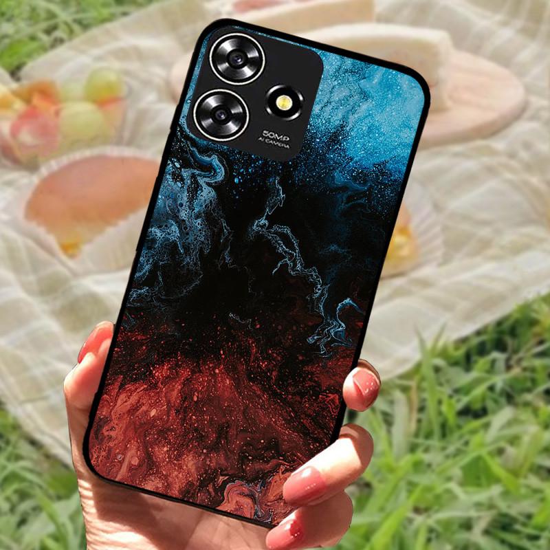 Für ZTE Blade V50 Smart Case Hülle Silikon Weich Marmor Schwarz Bumper Funda Coque für ZTE V50 Design 4G Schutz V50Smart