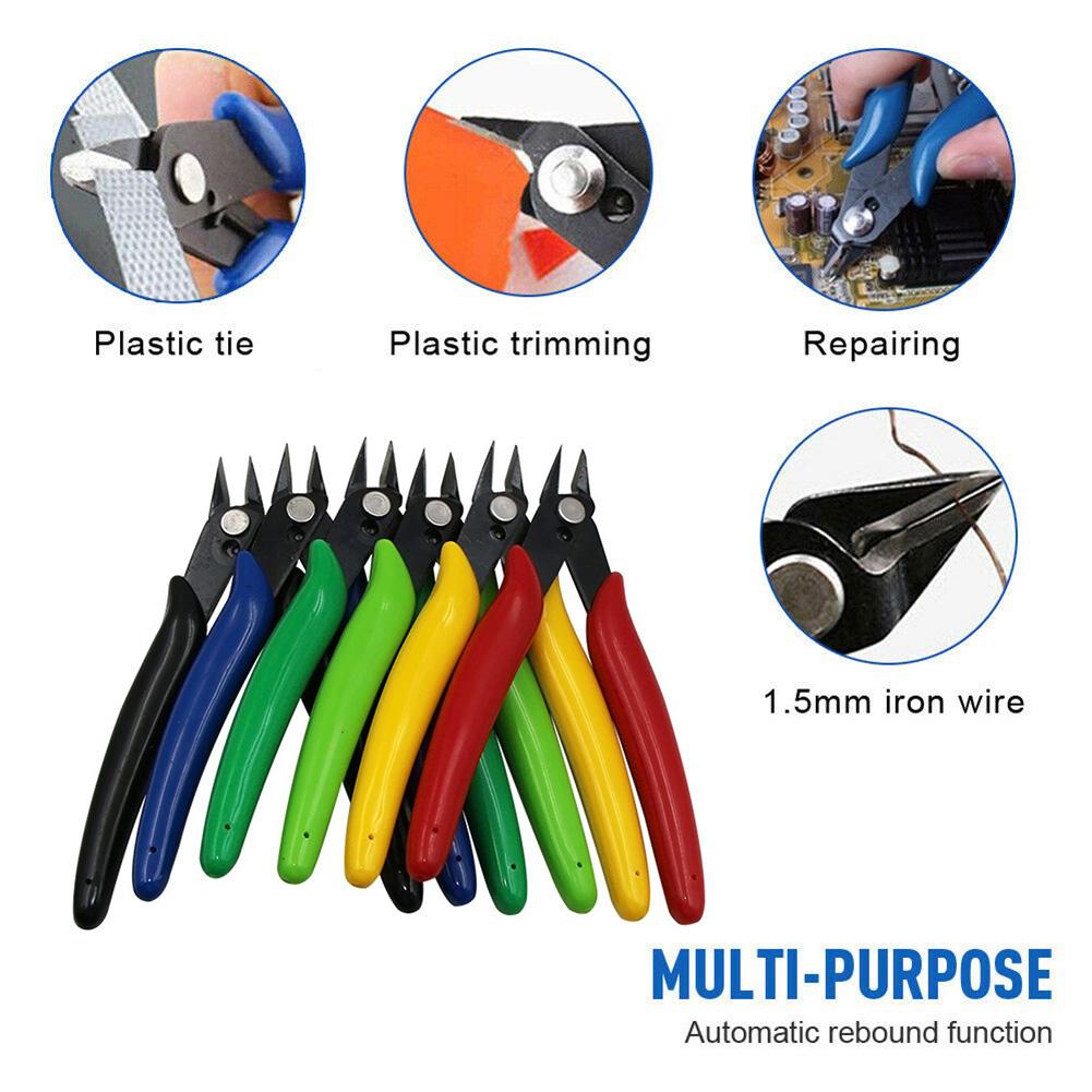 Dark Green Diagonal Pliers DIY Pliers Light Spring Oblique Mouth High-speed Tool Steel Ergonomic Design Exceptional Hardness