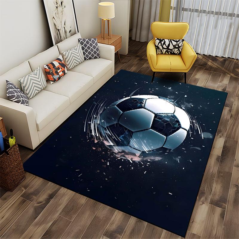 Exploding Soccer Ball Design Suitable As a Non-slip Mat for the Living Room or Bedroom Sofa