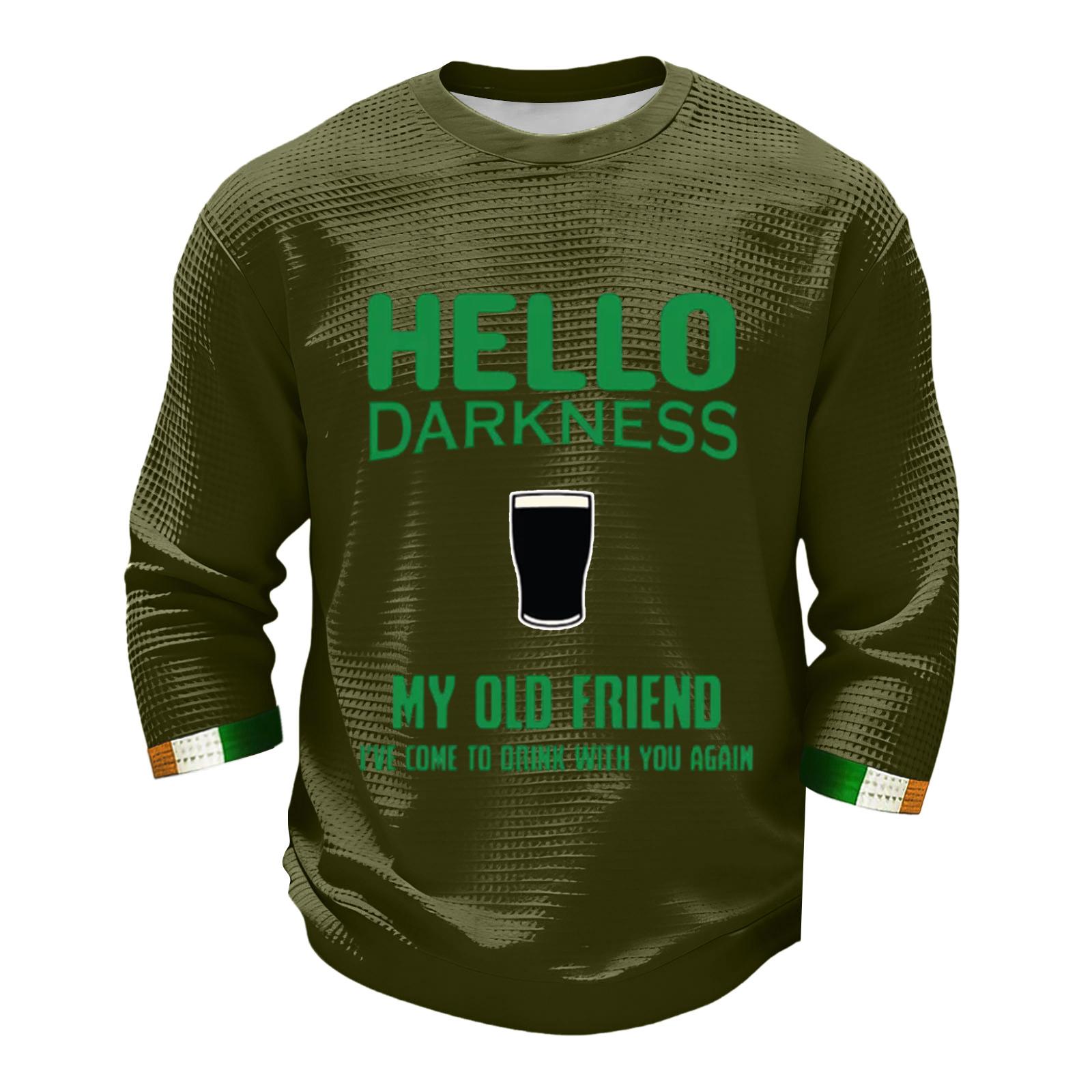 

Men s Fashion Long Sleeve T-Shirt St. Patrick s Day Shirt XL