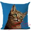 Cat Cushion Cover Kitten Printed Linen Throw Pillows Living Room Sofa Decor Throw Pillows Home Decoration Pillowcase Xcm