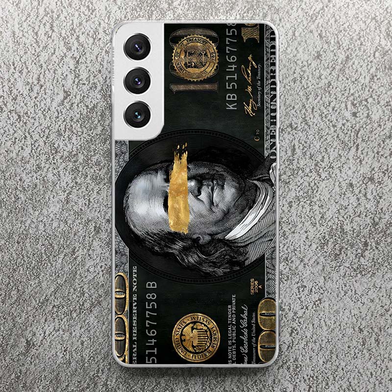 Banknote Dollar Cash Money Print Soft Case for Samsung Galaxy S25 S24 S23 S22 Ultra S21 Plus S20 FE Phone Shell S10 + Pattern Co