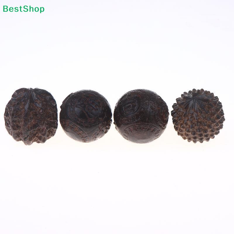 Wooden Spiky Hand Exercise Balls - Massage Stress Relief Baoding Balls for Hand Strength Training & Relaxation
