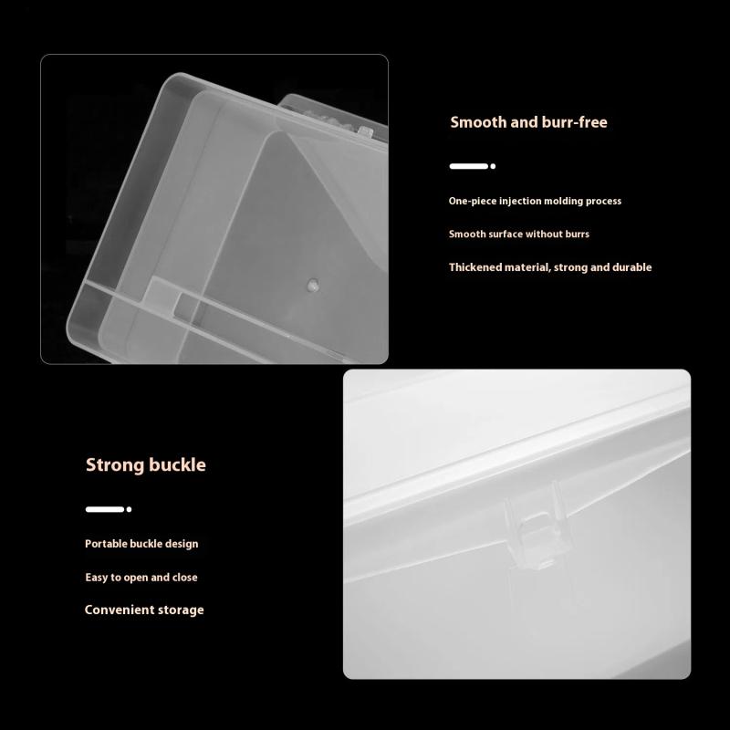 Pinzeta Kleštičky Tužky Leštící Blok na Nehty Pilníky Plastová Nádoba Obdélník Nástroj na Nehtové Umění Prázdná Úložná Krabička Úložný Box s Přihrádkami