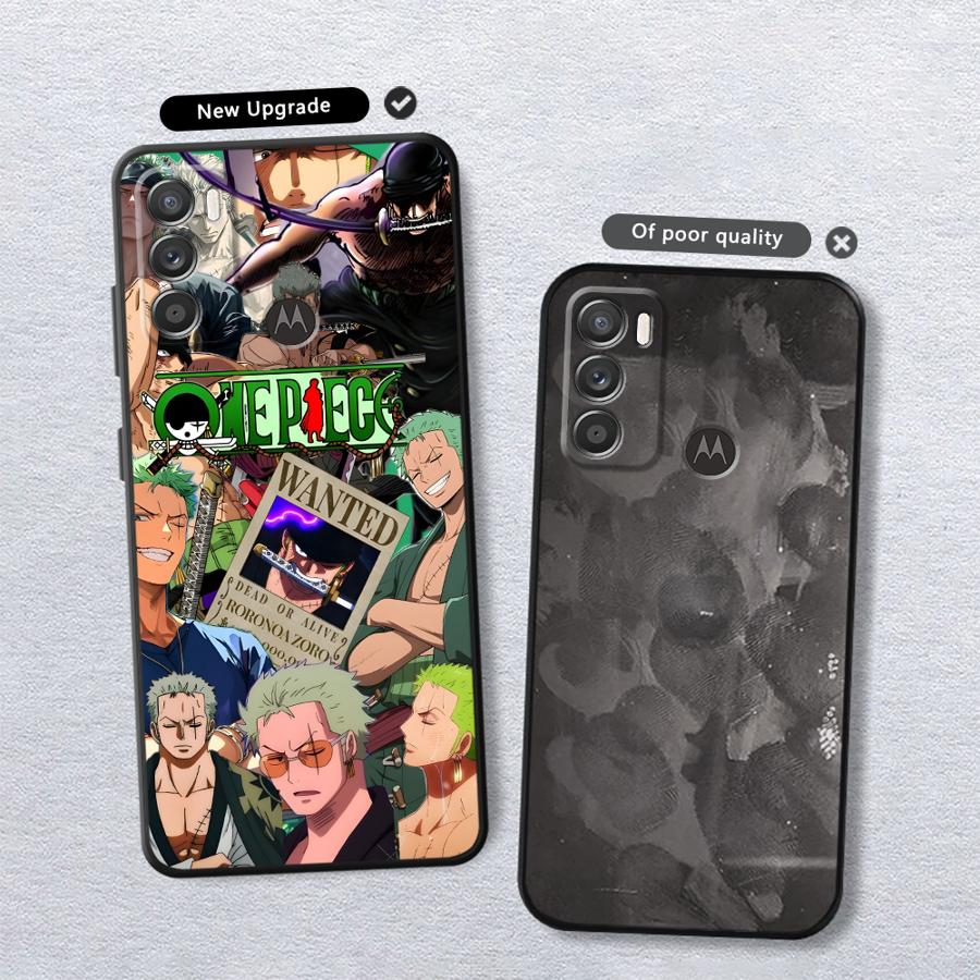 Cartoon One Piece Collage Zoro Case for Motorola Moto G52 G60 G51 G73 G32 G50 G72 G60s G53 G30 Edge 20 Pro 30 Lite G71 G22
