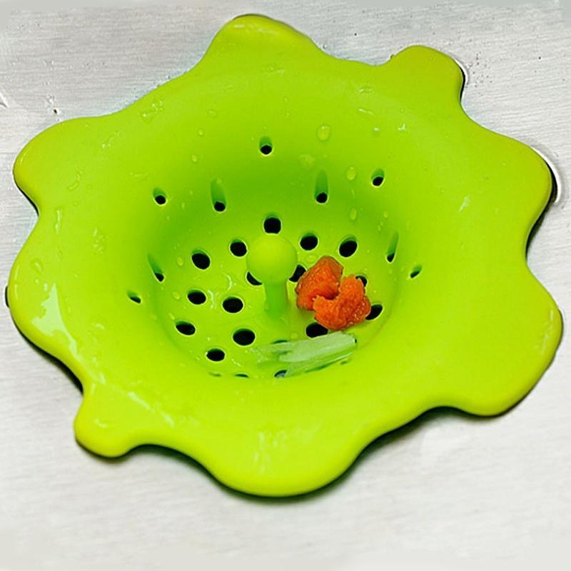 New Cute Kitchen Accessories Sink Strainer Waste Disposer Plug Drain Stopper Random Color