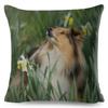 Shetland Sheepdog Cute Pet Animal Dog Printed Pillowcase Decor Cushion Cover for Sofa Home Car Polyester Pillow Case 45*45cm