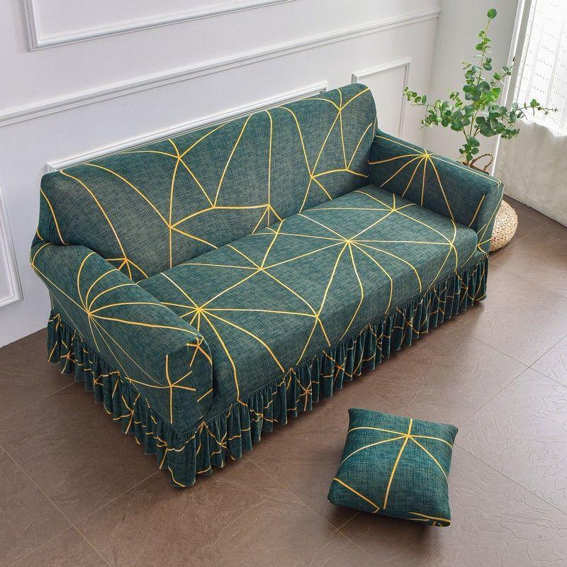 Floral Printed Sofa Cover for Living Room Plaid Stretch Couch Slipcover L Shape Corner Sofa Covers Sofa Towel 1-4 Seat