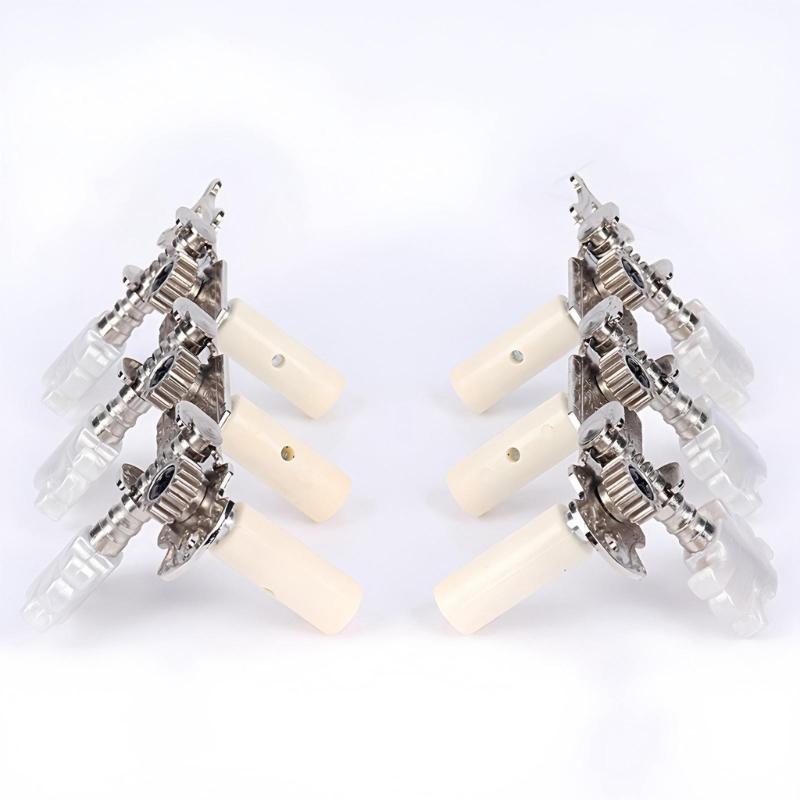 1 Pair Guitar Tuning Pegs Guitar Repairing Component Suitable for Acoustic and Electric Guitars with Metal Construction