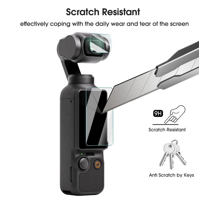 Applicable To Tempered Glass Screen Protector for DJI OSMO Pocket 3, HD Full Coverage Anti-Scratch Lens Film Camera Accessories
