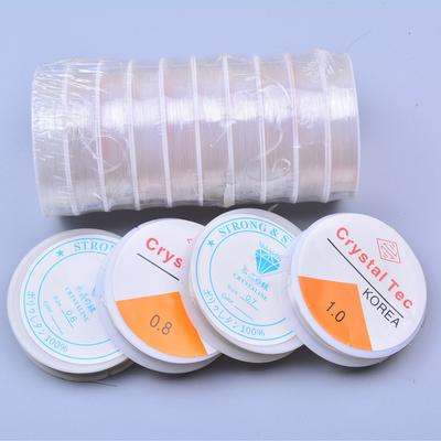 1 Stück 0,4/0,5/0,6/0,7/0,8/1,0 mm Kunststoff-Kristall, DIY-Perlen-Stretchkordeln, elastische Schnur zur Schmuckherstellung, erhältlich in kleinen und großen Rollen.