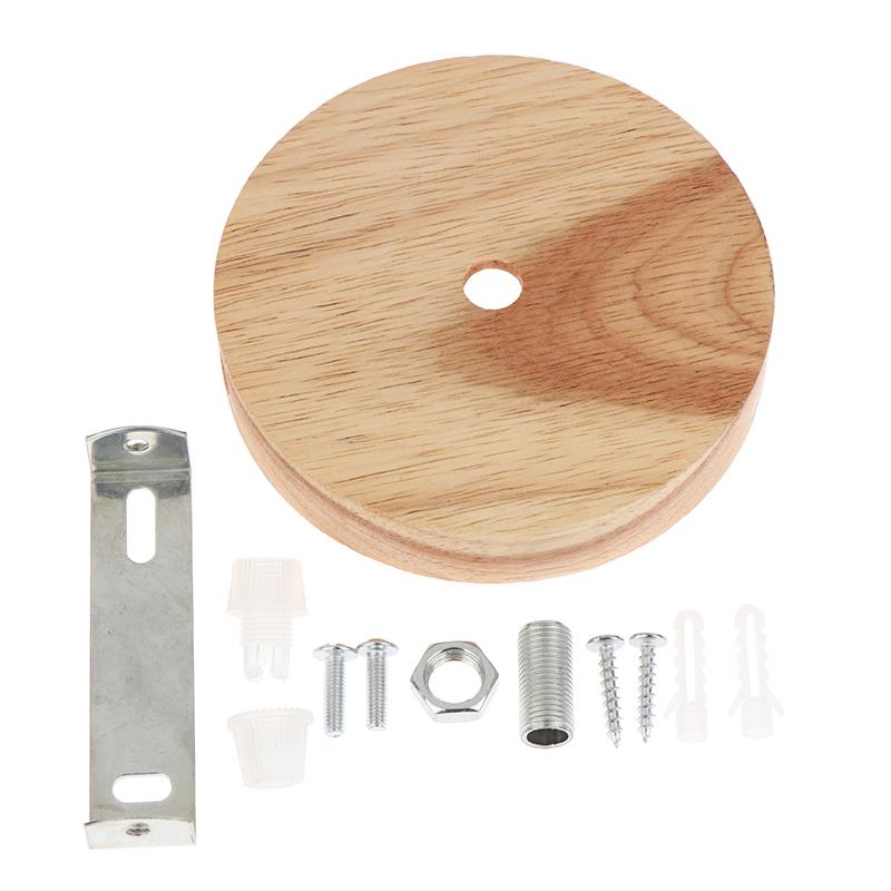 10/12Cm Holz Lampenfuß Modern Deckenplatte Holz Deckenhalter Pendelleuchte Fassung Kronleuchter Basis DIY Beleuchtungszubehör