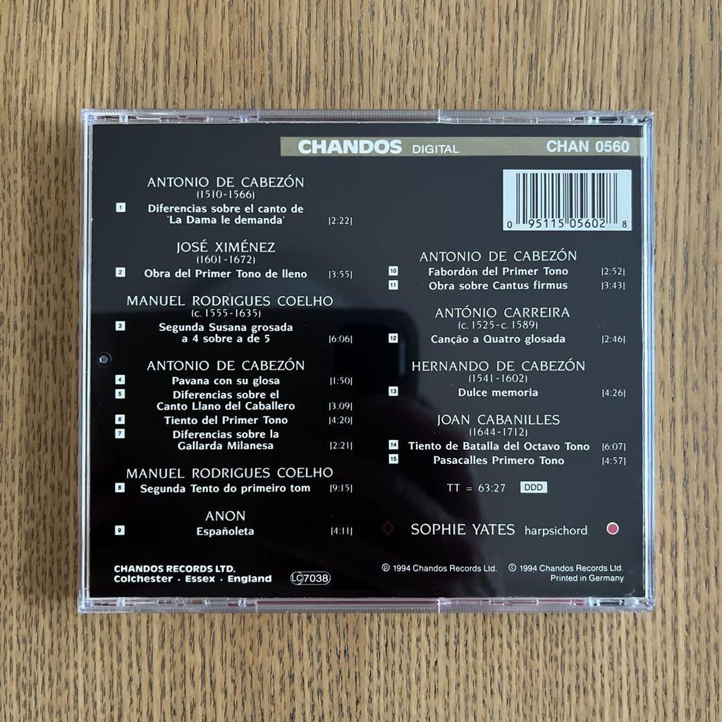 [USED] Spanish and Portuguese Harpsichord Music / Sophie Yates Import CD